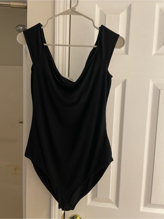 Reformation Tops - Reformation Black Sleeveless‎ Cowl Neck Bodysuit XL